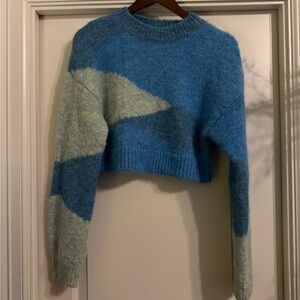 Lovers + Friends Cropped Crew Neck Sweater